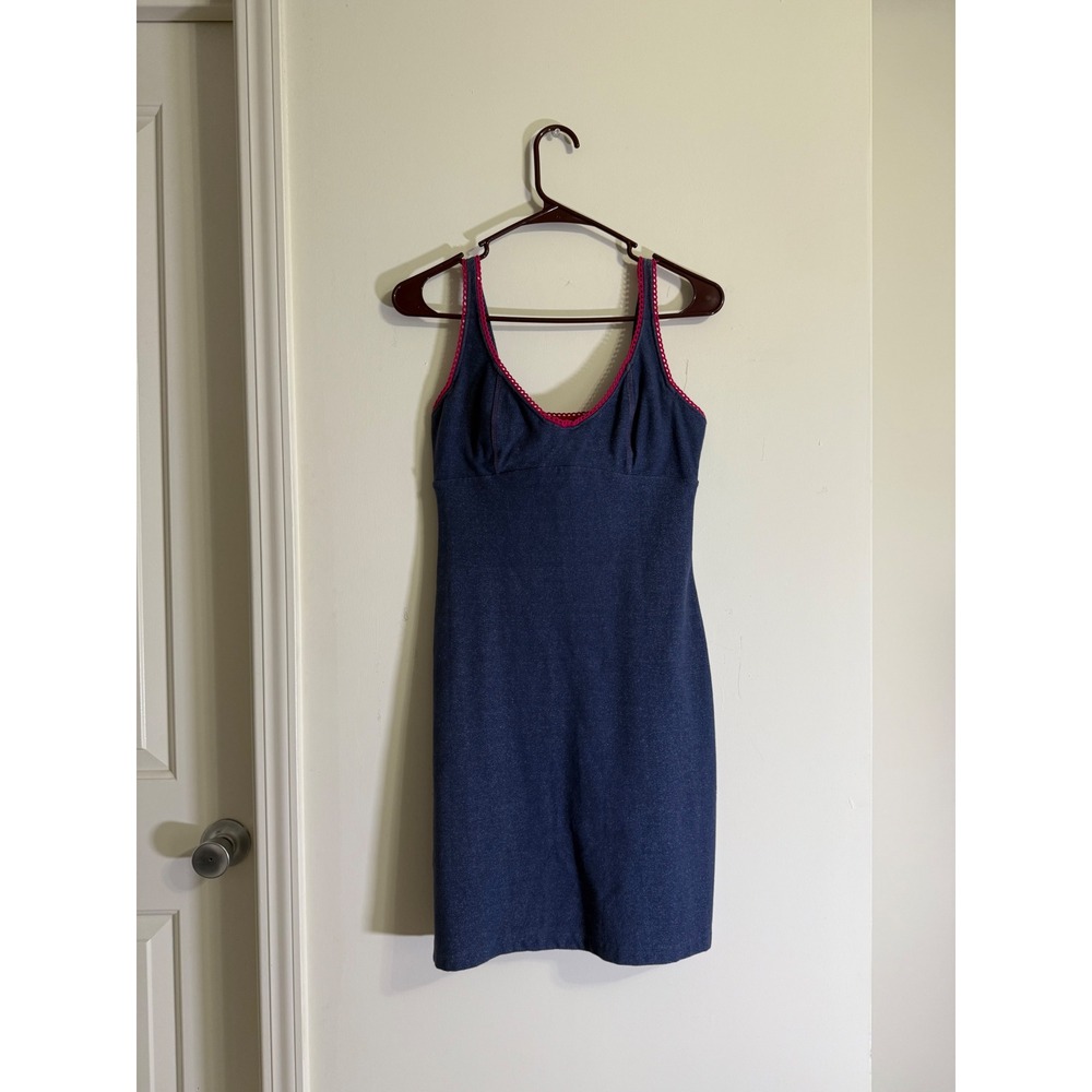 Moda International Cami Dress XS Crochet Trim Y2K Tennis Beach Indie Summer Boho